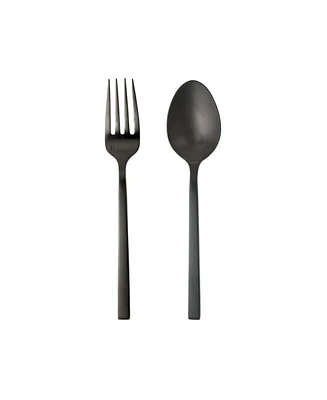 Fortessa Arezzo Brushed Black 2pc Serving Set