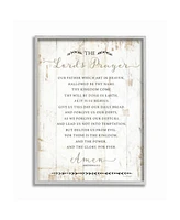 Stupell Industries The Lords Prayer Our Father Rustic Distressed White Wood Look, 16" L x 20" H