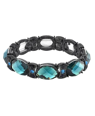 2028 Black-Tone Stretch Bracelet