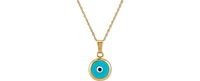 Enamel Evil-Eye 18" Pendant Necklace in 10k Gold