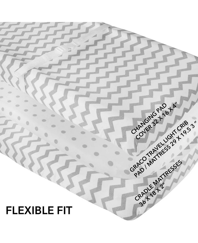 Ely's & Co. Waterproof Changing Pad Cover Set | Cradle Sheet Set 100% Cotton Jersey