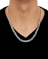 Curb Link 22" Chain Necklace (7mm) in Sterling Silver