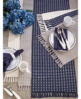 Saro Lifestyle Dashed Woven Long Table Runner