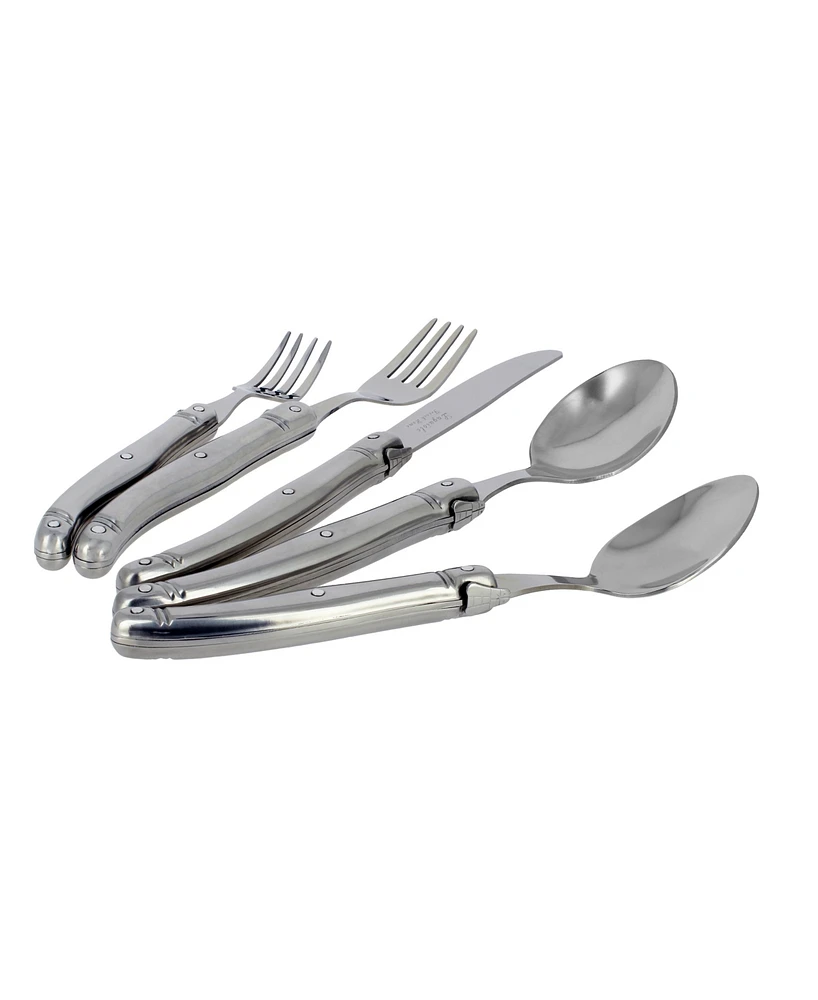 French Home Laguiole 20 Piece Stainless Steel Flatware Set, Service for 4