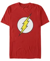Fifth Sun Dc Men's The Flash Classic Lightning Bolt Logo Short Sleeve T-Shirt