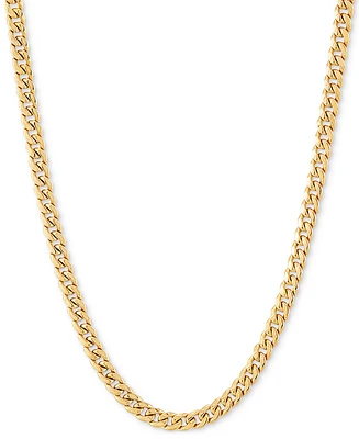 Lightweight Miami Cuban Link 18" Chain Necklace (3mm) in 14k Gold