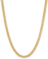 Lightweight Miami Cuban Link 18" Chain Necklace (3mm) in 14k Gold