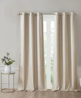 Closeout Como Faux Silk Total Blackout Curtain Collection