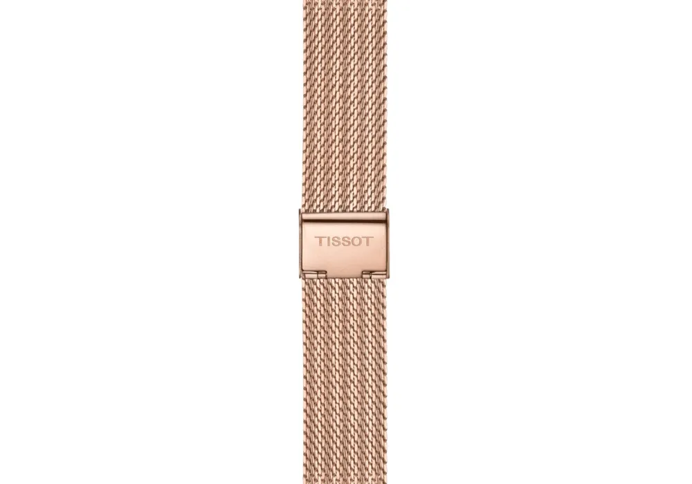 Tissot Women's Swiss Chronograph Pr 100 Sport Chic T-Classic Rose Gold-Tone Stainless Steel Mesh Bracelet Watch 38mm