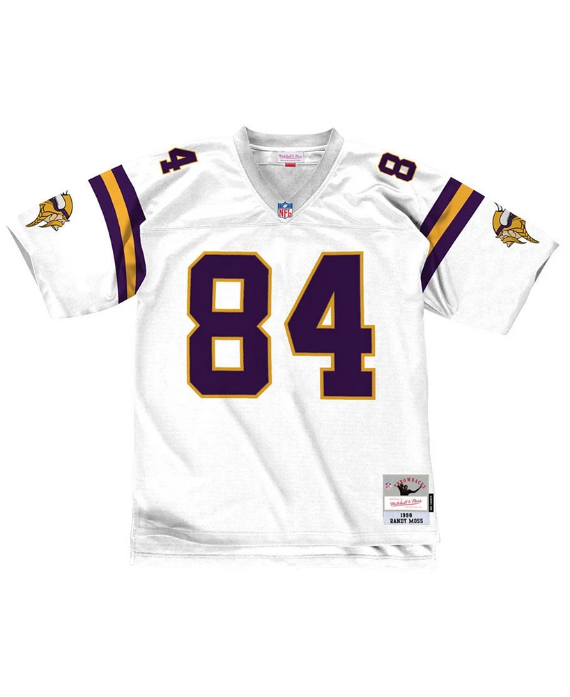 Men's Mitchell & Ness Randy Moss White Minnesota Vikings Legacy Replica Jersey