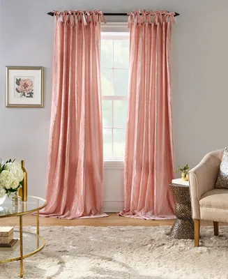 Elrene Home Fashions Korena Tie-Top Crushed Velvet Window Curtain