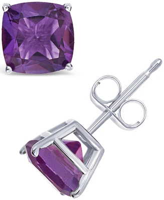Gemstone Stud Earrings in Sterling Silver