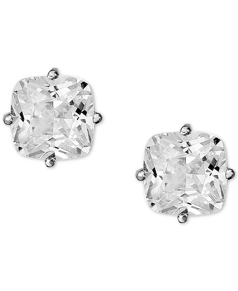 Giani Bernini Cubic Zirconia Cushion Stud Earrings in Sterling Silver, Created for Macy's