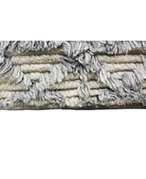 Closeout! Bashian Natural Wool M133 Ivory and Blue 5' x 7'6" Area Rug