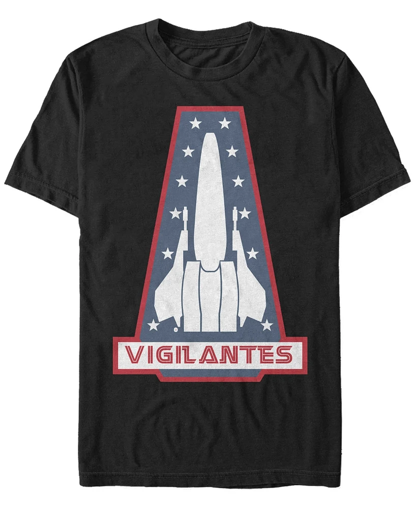 Fifth Sun Battlestar Galactica Men's Vigilantes Logo Short Sleeve T-Shirt