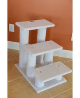 Armarkat 3 Step Real Wood Cat Step Stairs Ramp, 25" Height Dogs Climber And Kitten Steps B3001