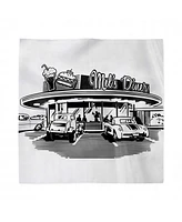 Ambesonne Retro Set of 4 Napkins, 12" x 12"