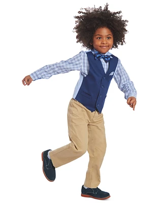 Nautica Toddler and Little Boys 4-Pc. Twill Machine Washable Vest Set