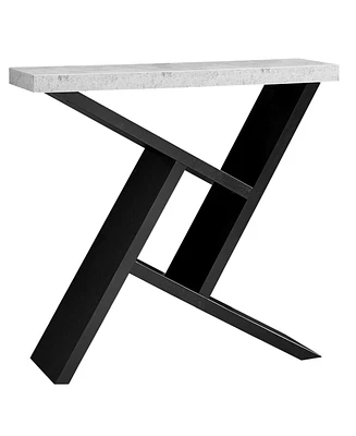 Monarch Specialties Accent Table - 36" L Cement-Look Hall Console