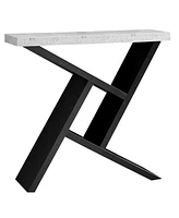 Monarch Specialties Accent Table - 36" L Cement-Look Hall Console
