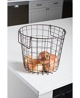 Design Imports Metal Basket Round Small