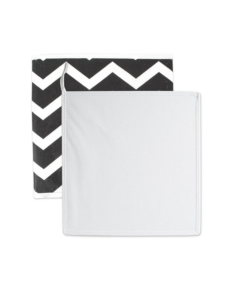 Design Imports Chevron Print 2-Pc. Storage Bin