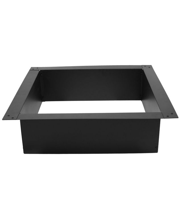 Outdoor Heavy-Duty Steel Portable Above Ground or In-Ground Square Fire Pit Liner Ring