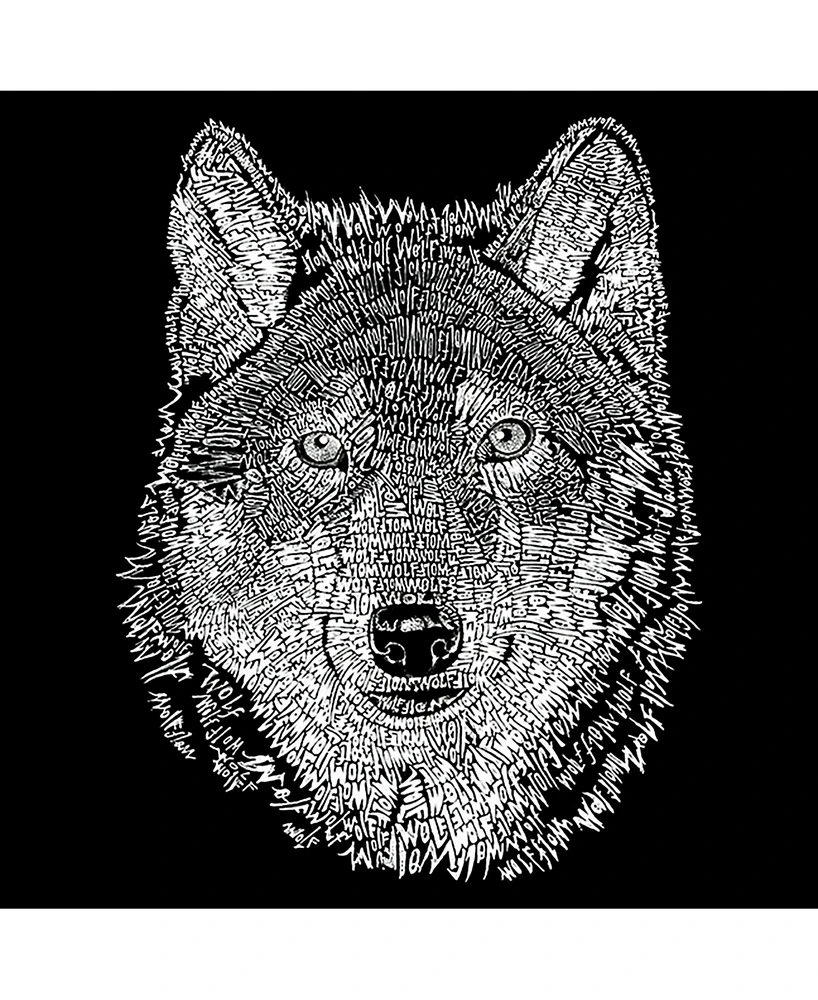 La Pop Art Men's Premium Word T-shirt - Wolf