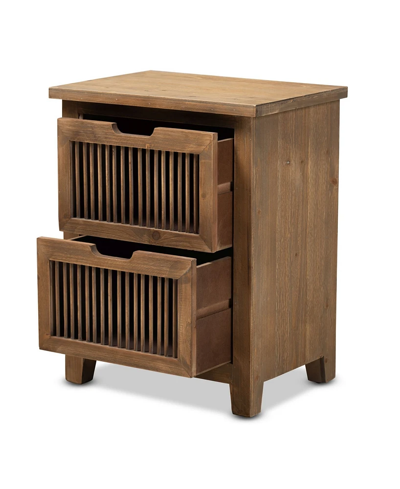 Furniture Clement Traditional Nightstand - 2 Drawer