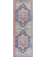 Livabliss Iris Irs-2312 Navy 2'6" x 7'6" Runner Area Rug