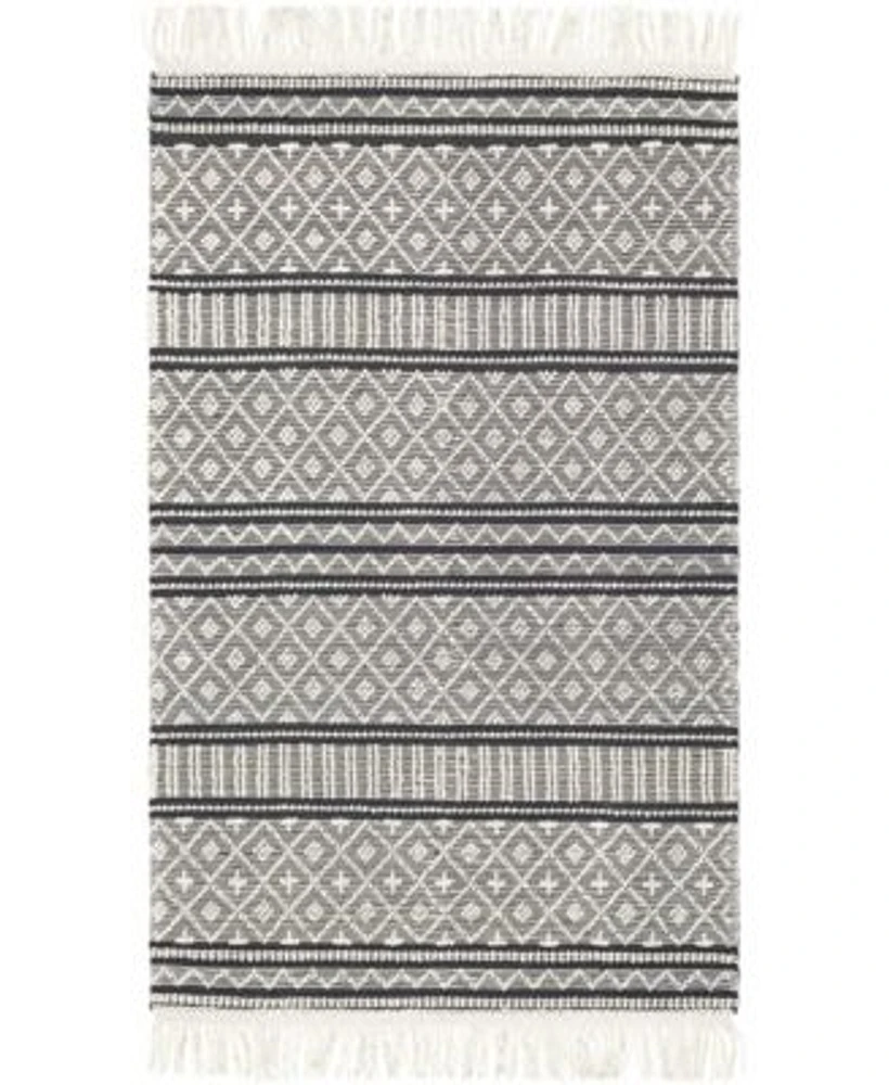 Livabliss Farmhouse Tassels Fts 2300 Charcoal Rug