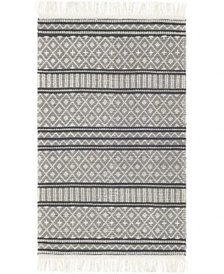 Livabliss Farmhouse Tassels Fts 2300 Charcoal Rug