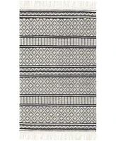 Livabliss Farmhouse Tassels Fts 2300 Charcoal Rug