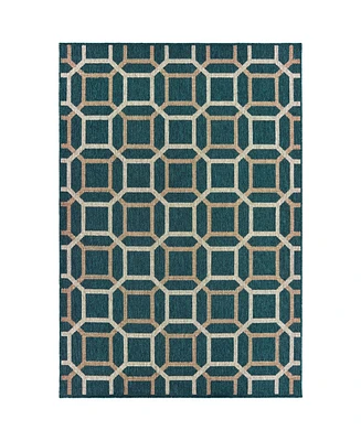 Oriental Weavers Latitude 806B3 Blue 5'3" x 7'3" Outdoor Area Rug