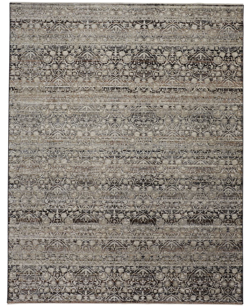 Feizy Caprio R3961 Brown 6'7" x 9'6" Area Rug