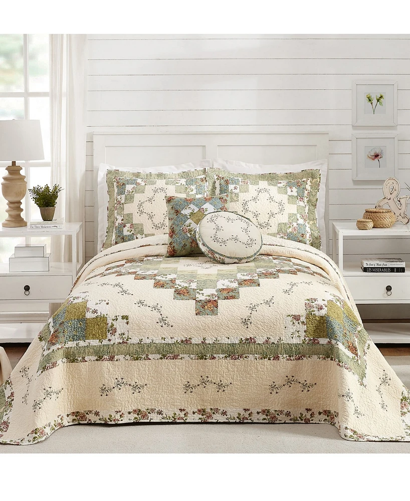 Modern Heirloom Olivia Patchwork Decorative Pillow, 16" x 16"