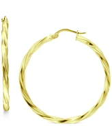 Giani Bernini Twist Hoop Earrings in 18k Gold-Plated Sterling Silver, Created for Macy's