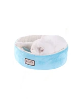 Armarkat 15" Soft Plush Round Dount Cat Beds, Dog Cuddler C12HTL/Mb - Waterproof and Skid-free Base