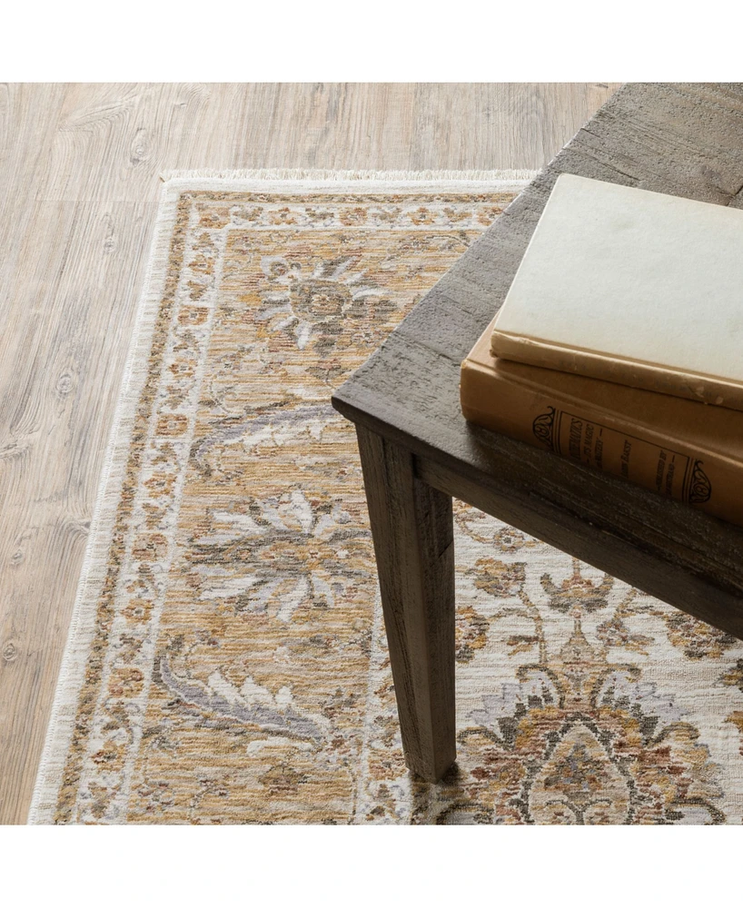 Oriental Weavers Maharaja 5091Z Ivory and Gold 6'7" x 9'6" Area Rug