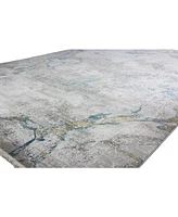 Bashian Charm Cha-02 Gray, Blue 4' x 6' Area Rug