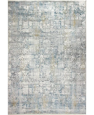 Bashian Charm Cha-05 Gray, Blue 4' x 6' Area Rug