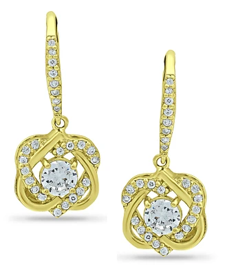 Giani Bernini Cubic Zirconia Cluster Drop Earrings in 18k Gold-Plated Sterling Silver, Created for Macy's