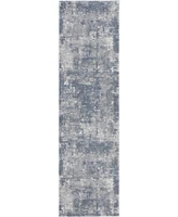 Nourison Home Rustic Textures RUS05 Gray 2'2" x 7'6" Runner Rug