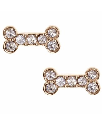 Pet Friends Jewelry Pave Bone Stud Earring