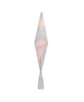Northlight White Frosted Bethlehem Star with Gold Tone Scrolling Christmas Tree Topper
