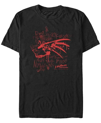 Fifth Sun Nightmare on Elm Street Bloody Claw Men's Short Sleeve T-shirt