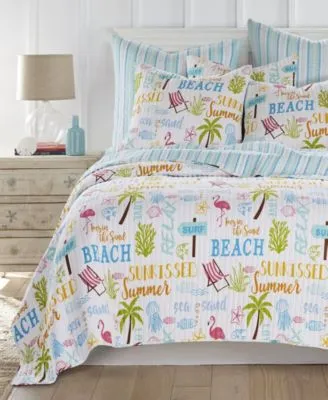 Homthreads Beach Days Quilt Set