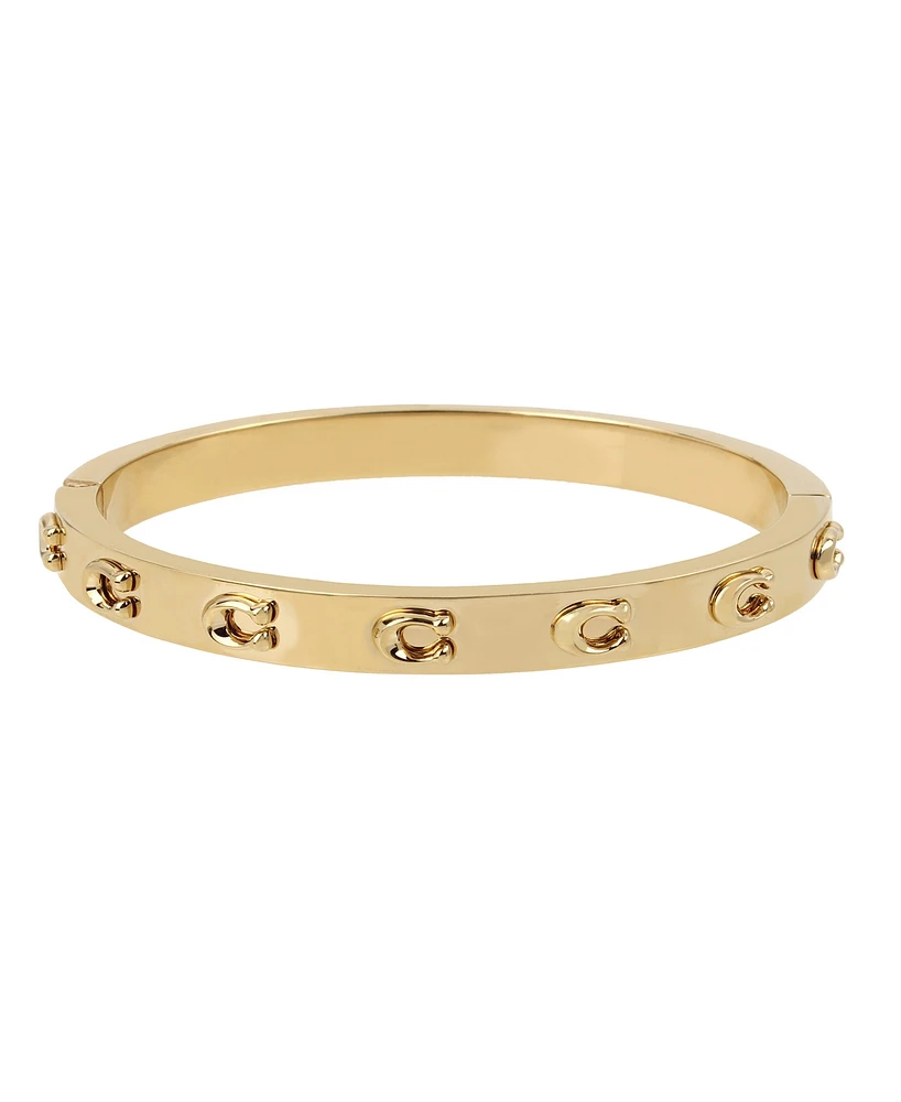 Coach Signature C Hinged Bangle Bracelet