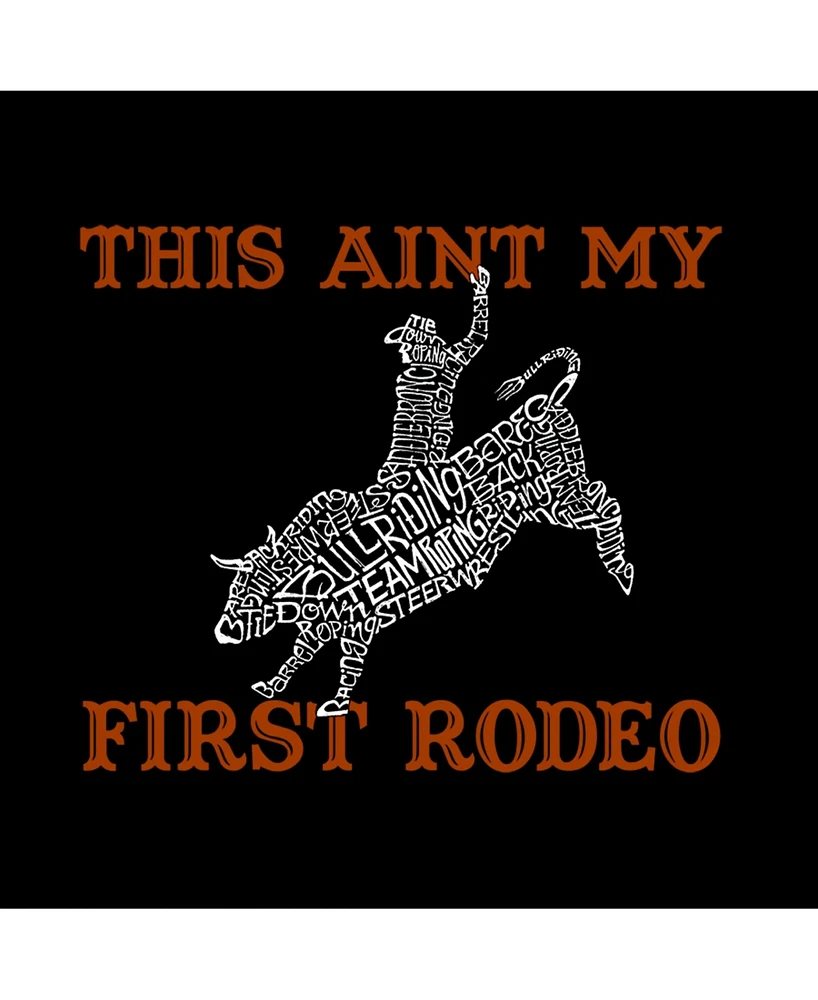La Pop Art Men's Raglan Word T-shirt - This Aint My First Rodeo
