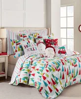 Levtex Holly Jolly Santa Figure Decorative Pillow, 13" x 14"